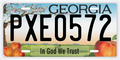 GA license plate PXE0572