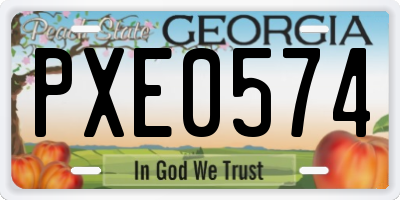GA license plate PXE0574