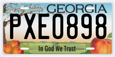 GA license plate PXE0898