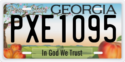 GA license plate PXE1095