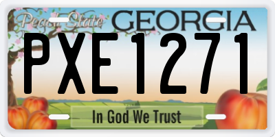 GA license plate PXE1271