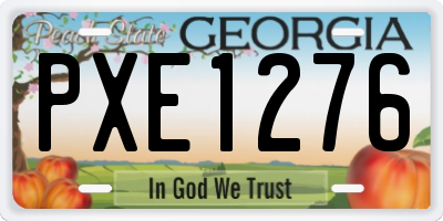 GA license plate PXE1276
