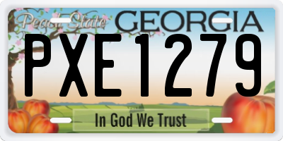 GA license plate PXE1279