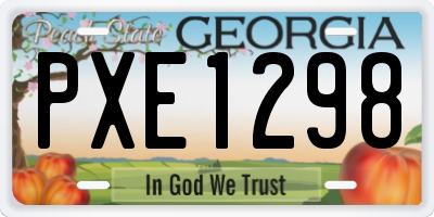 GA license plate PXE1298