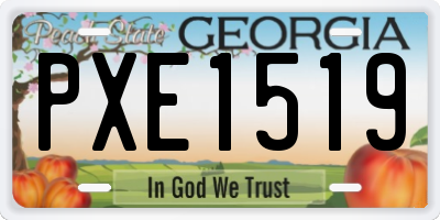 GA license plate PXE1519
