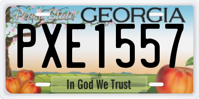 GA license plate PXE1557