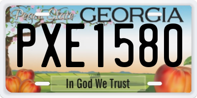 GA license plate PXE1580