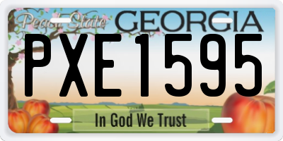 GA license plate PXE1595