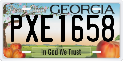 GA license plate PXE1658