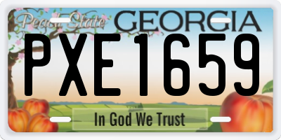 GA license plate PXE1659