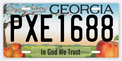 GA license plate PXE1688