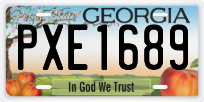 GA license plate PXE1689
