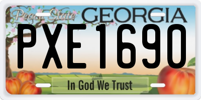 GA license plate PXE1690
