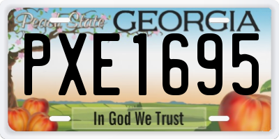 GA license plate PXE1695
