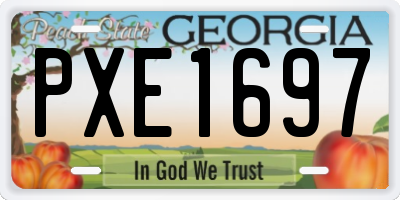 GA license plate PXE1697