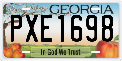 GA license plate PXE1698