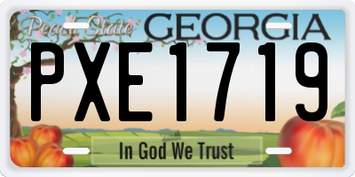 GA license plate PXE1719