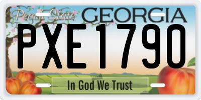 GA license plate PXE1790
