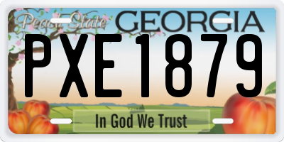 GA license plate PXE1879