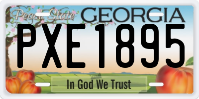 GA license plate PXE1895