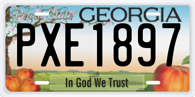 GA license plate PXE1897