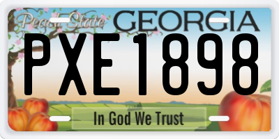 GA license plate PXE1898