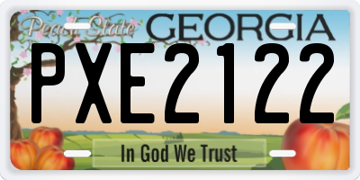 GA license plate PXE2122