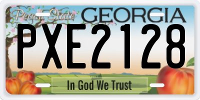 GA license plate PXE2128