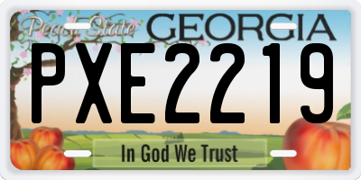 GA license plate PXE2219