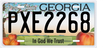 GA license plate PXE2268