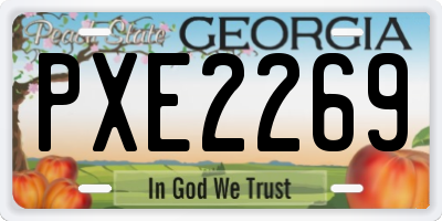 GA license plate PXE2269