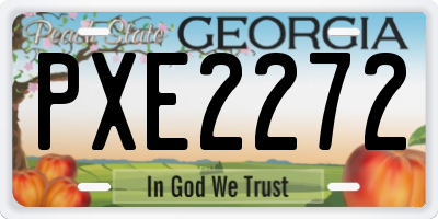 GA license plate PXE2272