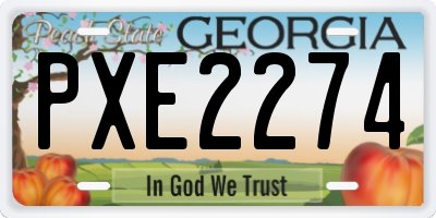 GA license plate PXE2274