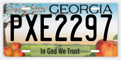 GA license plate PXE2297