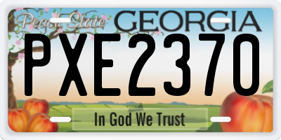 GA license plate PXE2370