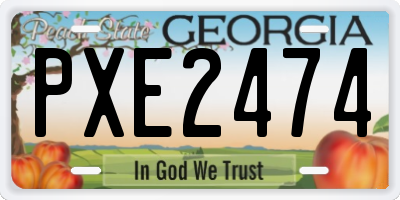 GA license plate PXE2474