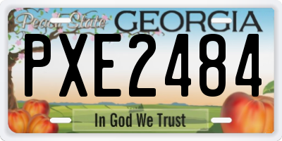 GA license plate PXE2484