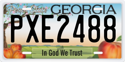 GA license plate PXE2488