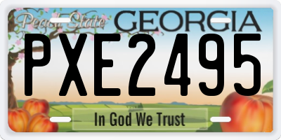 GA license plate PXE2495