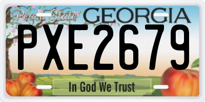 GA license plate PXE2679
