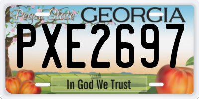 GA license plate PXE2697