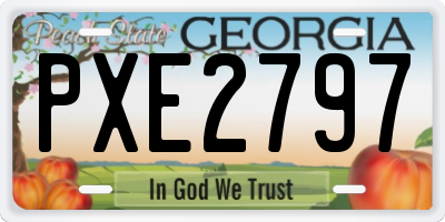 GA license plate PXE2797