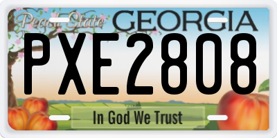 GA license plate PXE2808