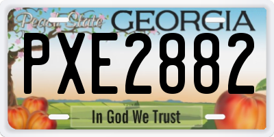 GA license plate PXE2882