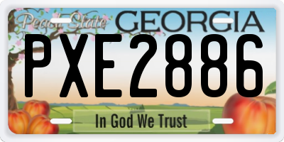GA license plate PXE2886