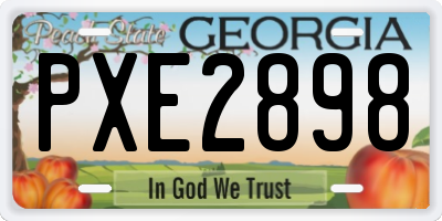 GA license plate PXE2898
