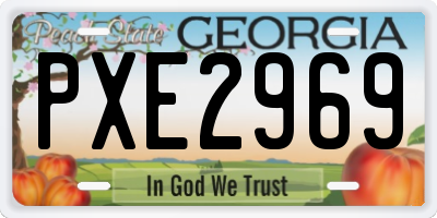 GA license plate PXE2969