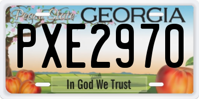 GA license plate PXE2970