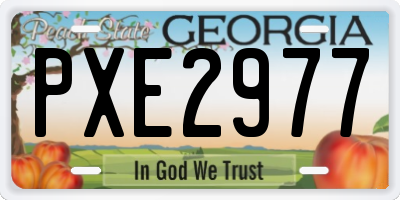 GA license plate PXE2977