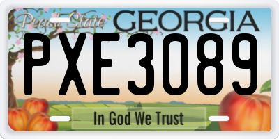 GA license plate PXE3089